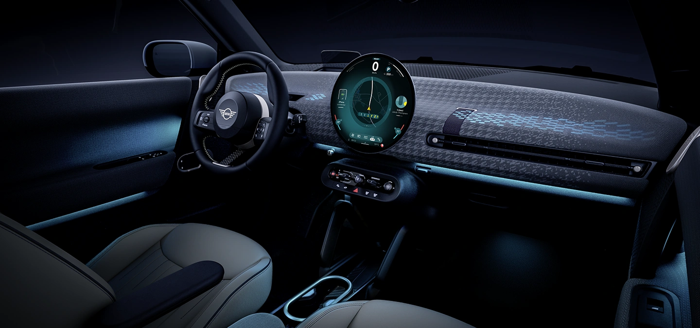 Das Interieur des neuen vollelektrischen MINI Cooper E.