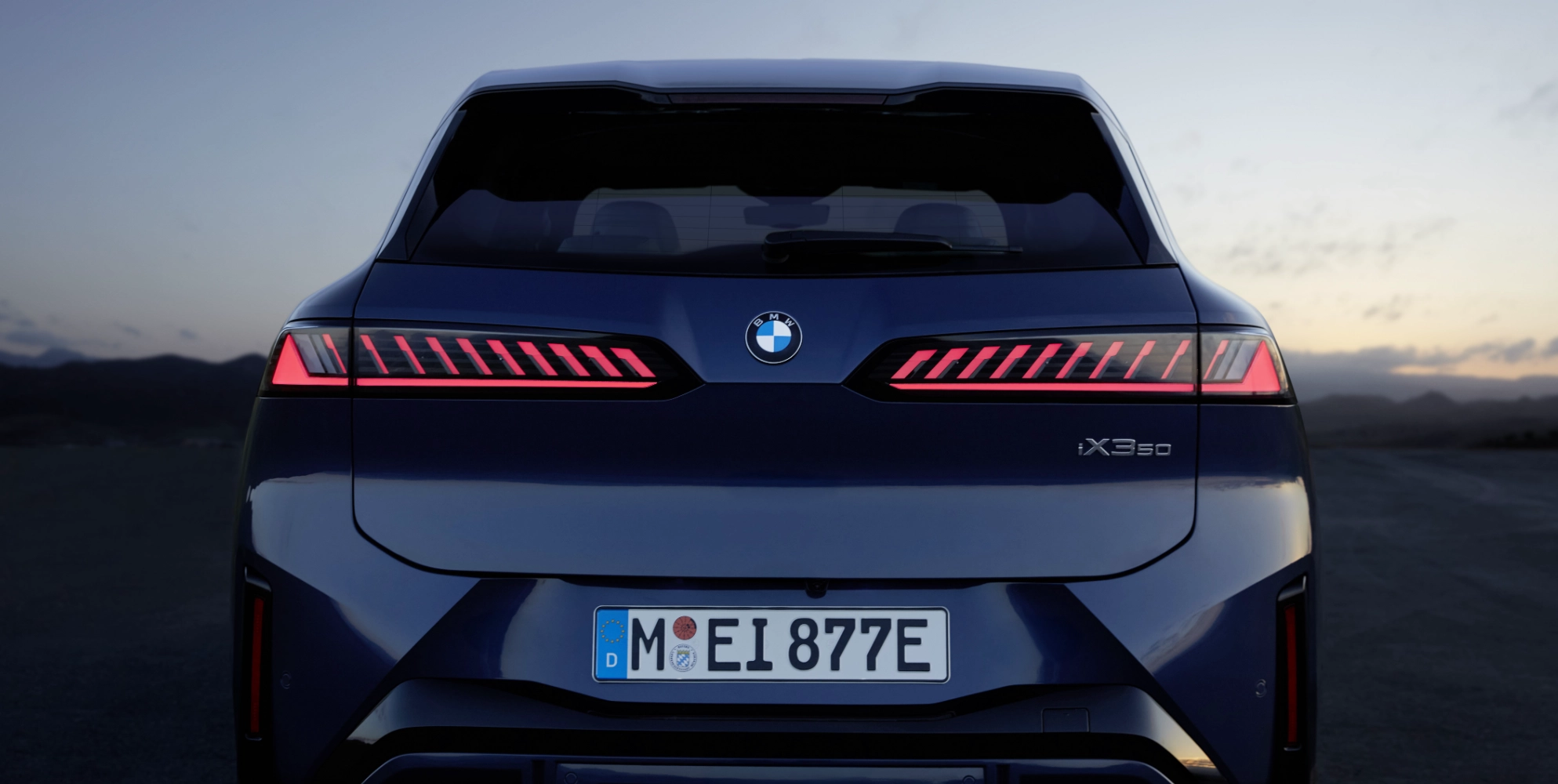 Heckansicht des BMW iX3